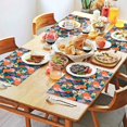 thumbnail image 2 of Pioneer Flower Floral Print Pattern Summer Placemats Table Placemats Set Of 4-Linen Kitchen Washable Placemats Table Mats 12x18 Inch Non-Slip Heat Resistant, 2 of 5