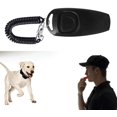 thumbnail image 1 of 2 piezas Dog Clicker Dog Whistle para entrenamiento Stop Barking Dog Whistle Clicker 2 en 1 Nueva versión actualizada Dog Training Clicker con correa para la mu?eca, negro LingWen 8390606485885, 1 of 1