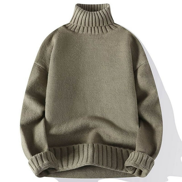 Cameland Chandail à Col Rond Décontracté pour Homme d'Automne et d'Hiver, Mode, Couleur Unie, Manches Longues, Chandail Chaud