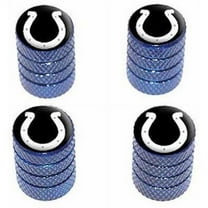 Horseshoe White on Black Tire Rim Wheel Aluminum Valve Stem Caps, Multiple Colors