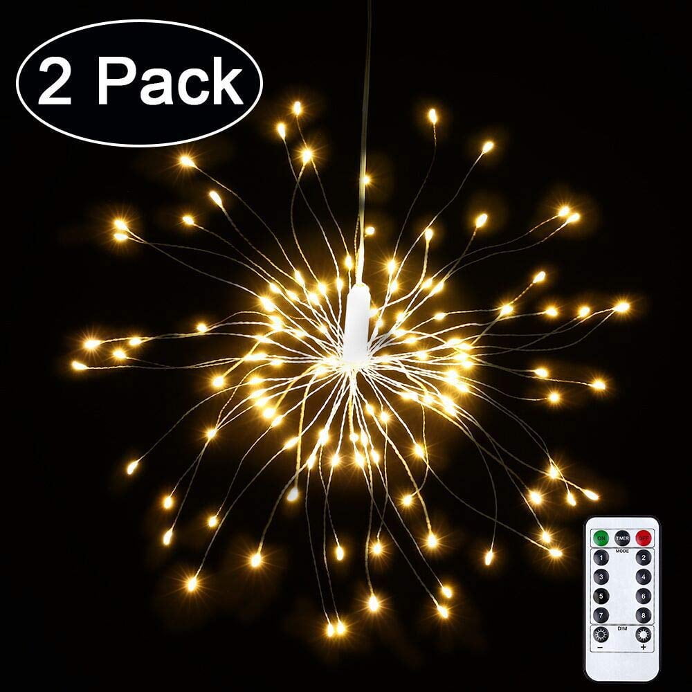 Kanstar Starry Firework Fairy String Lights, Battery Powered Waterproof
