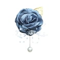 thumbnail image 4 of Flor en el ojal de boda Flor en el ojal Regalos del día de San Valentín Broche Pin para traje para boda Fiesta del día de San Valentín Graduación , azul mayimx Ojal de boda, 4 of 9