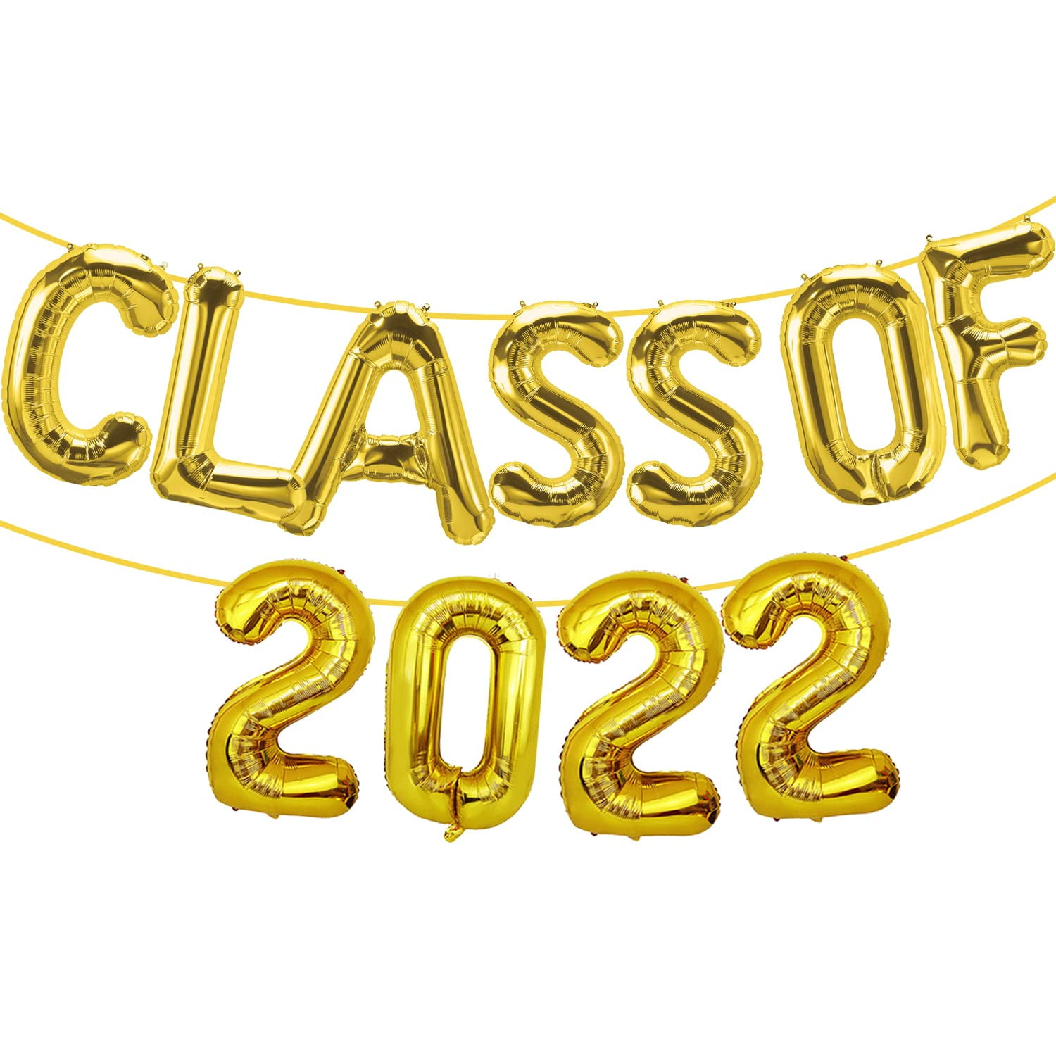 Black & Gold Numbers CLASS OF 2019 Graduation Party Balloons Decoration Supplies 