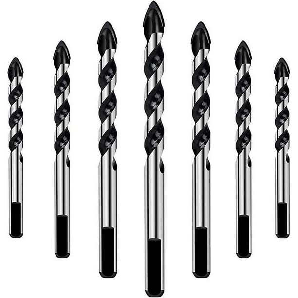 7 piezas de broca Juego para azulejos, vidrio, hormigón, piedra, ladrillo, baldosas, cerámica y espejos (3 mm, 4 mm, 5 mm, 6 mm, 8 mm, 10 mm, 12 mm)