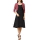 thumbnail image 2 of Inspire Chic Cárdigan de Encaje Floral para Mujeres con Mangas 3/4, Top Transparente, Rosa Polvoriento M, 2 of 6
