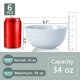 thumbnail image 3 of Set de 6 bowls Homestockplus de 1 L, libres de BPA, irrompibles, 3 of 7