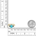 thumbnail image 6 of Gem Stone King 18K Yellow Gold Plated Silver Green Turquoise and Black Onyx Engagement Ring for Women | 1.94 Cttw | Oval 9X7MM | Gemstone Birthstone | Size 5, 6 of 6