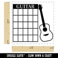 thumbnail image 2 of Leaning Acoustic Guitar Chord Chart Self-Inking Rubber Stamp Ink Stamper - Fuchsia Ink - Small 1 Inch, 2 of 7