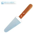 thumbnail image 2 of Wooden Handle Stainless Steel Triangle Spatula, 2Cr13 Material, for Cake, Cheese & Baking, Stylish Design & Compact Storage, 2 of 4