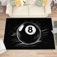 thumbnail image 2 of 8 Ball Rug Large - Billiards Rug, 3x5 Rug, Pool Table Area Rug, Black and White Game Washable Non Slip Rugs, Retro Billiard Ball Carpet - Home Decor, Billiards Gifts for Men, 2 of 7
