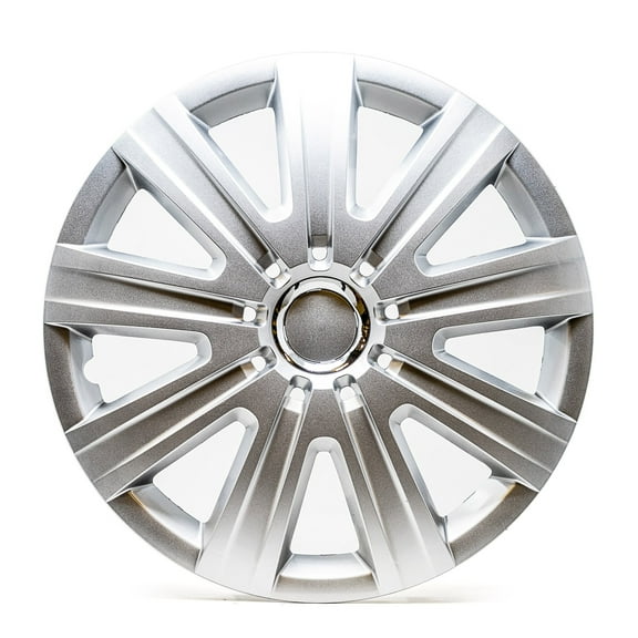 Alpena 15" Nero Wheel Covers, Silver, set of 4