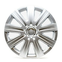 Alpena 15" Nero Wheel Covers, Silver, set of 4