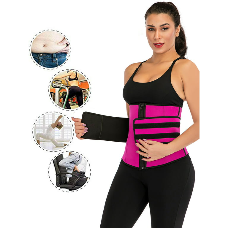 LELINTA Women's Waist Trainer Neoprene Sauna Belt Hourglass Body Shaper  Belly Wrap Trimmer Slimmer Compression Band for Weight Loss Workout Fitness  