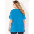 thumbnail image 3 of Catherines Women's Plus Size Petite Suprema Embroidered Notch-Neck Tee, 3 of 5