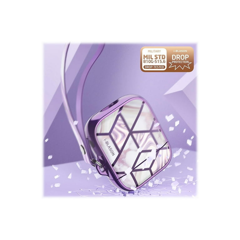 i-Blason Cosmo Case for Apple AirPods 1st/2nd Gen Marble Purple (AirPods2019-Cosmo-Ameth)