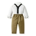 thumbnail image 3 of SNKSDGM Baby Boy Outfits 6-9 Months Photography 4/July Toddler Boys Long Sleeve Shirt Tops Pants with Tie Child Kids Gentleman Outfits Party Dress 2-3 Years, 3 of 4