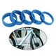 thumbnail image 3 of Paquete de 5 arandelas de aleación de aluminio para potencia de bicicleta de carretera, 1-1/8" (28,6 mm de diámetro exterior), para la parte delantera de la potencia. Azul, 3 of 8