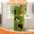thumbnail image 2 of Inadays Cat House for Indoor Cats, 3-Storey Cozy Felt Cat Bed Cave with Tunnel Hideaway, Large Multi-Cat Condo for Rest & Play, Green, 2 of 8