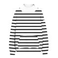 thumbnail image 3 of Kizanda Women Striped Mock Neck Sweatshirt with Front Pocket Loose Fit Printed Fashion Long Sleeve Pullover Sweatshirt Casual Outdoor Soft Raglan Sleeve Fall Winter Blouses XXL, 3 of 7
