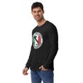 thumbnail image 2 of Italian Heritage Italian Flag Boot Unisex Long Sleeve Tee (Black Heather, XS), 2 of 2
