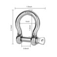 thumbnail image 2 of 14PCS Bow Shackle 5/16 Inch, Heavy Duty Stainless Steel Shackle M8 Screw Pin Shackle Anchor Shackle for Anchor, Towing, Off Load Recovering, 2 of 5