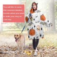 thumbnail image 4 of Wearable Oversized Blanket,White Halloween Ghosts Skulls and Bats Wearable Blanket Hoodie for Adults,Cozy Hooded Blankets with Super Pockets,Super Warm Fuzzy Pullover for Women & Men, 4 of 6