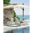 thumbnail image 2 of Chaises de Patio Chaises Longues d'Extérieur Ensemble de 2 - Inclinaison Réglable, Textilène Taupe Pâle, Aluminium Robuste pour Piscine, Plage (Lot de 2), 2 of 6