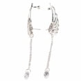 thumbnail image 1 of 1 par de pendientes con forma de ala y borlas para mujer, accesorio decorativo para fiestas y citas, 1 of 12