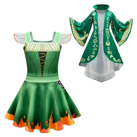 Girls Winifred Sanderson Witch Costume Dress Cartoon Princess Dress