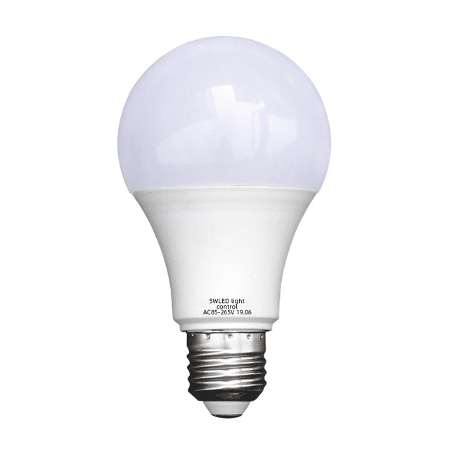 Bombilla LED de control de luz pura, luz de calle para patio, bombilla de inducción de aluminio y plástico de 110 V, bombilla Dusk Dawn