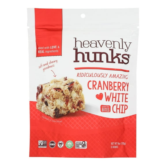 Heavenly Hunks White Chocolate Cranberry Cookie Hunks - Case of 6 - 6 OZ