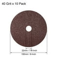 thumbnail image 2 of 6-Inch x 7/8-Inch Aluminum Oxide Resin Fiber Discs, Center Hole 40 Grit Sanding Grinding Discs 10 Pcs, 2 of 4