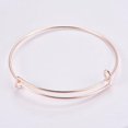 thumbnail image 2 of 10 piezas de aleación de oro rosa para hacer pulseras, 65 mm de diámetro interior y 1,4 mm de ancho. Diseño de pulseras para joyería., 2 of 3