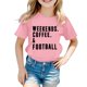 thumbnail image 2 of Gibobby Blusa Manga Larga Niñas Camisetas con estampado de de Rugby de manga corta para niños y niñas, ropa de moda （Rosa， 4-5 Años), 2 of 3