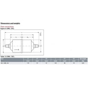 Danfoss Liquid Line Filter Drier Dcl 162 1/4 in. Flare 1.5-2 tons Unidirectional 6-1/16 in. Long 3-1/8 in. Wide 023z5007