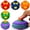 Dark Blue, variant on Fidget Spinners - Push to Spin Fidget Stress Ball, 2-In-1 Press & Auto Rotate Decompression Toys, Pocket Portable Fidget Spinner for Office Anxiety Relief, Calming Toys for Adults Kiddo (Red)