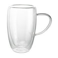 thumbnail image 3 of taza de leche,Tazas de café de vidrio para bebidas frías o calientes de doble pared,Tazas de café espresso de vidrio transparente Tazas para la mañana,Taza de café de vidrio con, 3 of 8