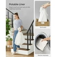 thumbnail image 6 of Laundry Hamper with Lid, 37 Gallons Rolling Laundry Basket with Wheels, 3-Section Synthetic Rattan Bedroom, 26 x 13 x 26 Inches, Natural, 6 of 8