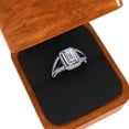thumbnail image 4 of Aura Jewel 1.8 Ct Pear Cut Diamond Ring - 14K White Gold Plated Ring - Halo Anniversary Ring for Women's - Split Shank Engagement Wedding Ring - Promise Gift for Her - Causal Office Wear Ring, 4 of 4