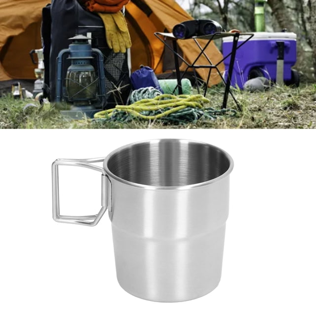 Outdoor Camping Cup, Camping Mug Rust Proof 304 Stainless Steel Material For Backpacking