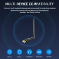 thumbnail image 5 of Zexmte Bluetooth USB Adapter for PC,Bluetooth 5.3 Dongle with Antena 100m Long Range Signal Receiver Computer Adapter Supports Windows 11/10/8.1, 5 of 8