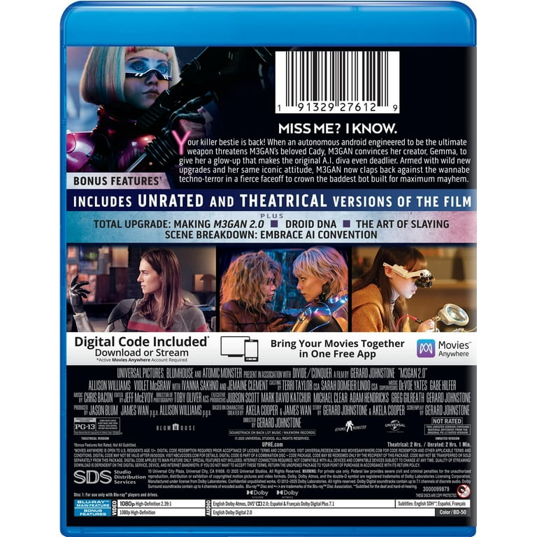 Walmart Black Friday Deals 2025 M3GAN 2.0 (Blu-ray + Digital Copy