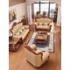thumbnail image 3 of Leather sofa solid wood suite villa first floor leather living room luxury retro sofa My Lux Decor Round, 3 of 23