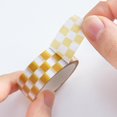 thumbnail image 5 of 1 Roll Washi Tape Sticky Adhesive Clear Print Removable Fade-resistant Scrapbooking Washi Checkerboard Pattern Paper Tape For Kids, 5 of 5