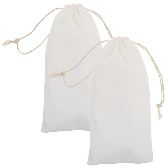 Hemoton 2PCS Soft Beige Velvet Drawstring Bags Dance Shoes Jewelry Pouches Present Bags For Christmas Weddings And Parties