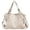 White, variant on Yucurem Leather Handbag Big Casual Mommy Travel Shopper Tote Crossbody Bag (Black)