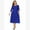 Blue, variant on Womens Plus Size Floral Lace Dresses 3/4 Sleeve Summer Wedding Guest Dress Formal Cocktail Swing Midi Dress with Pockets