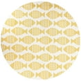 thumbnail image 2 of Unique Loom Outdoor Coastal Collection Area Rug - Pesci (12' Round Yellow/Ivory), 2 of 6