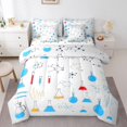 thumbnail image 1 of Chemical Equation Bed in a Bag King Size Comforter Set 7 Pieces,Chemistry Bedding Sets Science Students Learning Gift Sheet Set with Comforter,Molecular formula Education Bed Set, 1 of 5