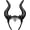 Black Horn, variant on Joyfy Elf Ears with Crown Accessory Set, with Fairy Ears and Crown Headband for Women, Halloween Cosplay Costume Party